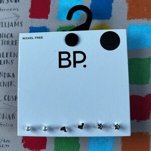 Nordstrom BP Earring Set - Pearls, Hearts & Stars in Sterling Silver Studs